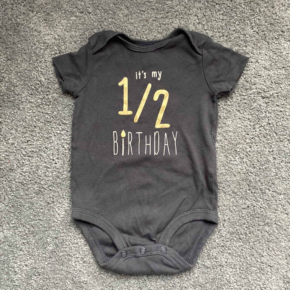 Half birthday onesie - 6 months